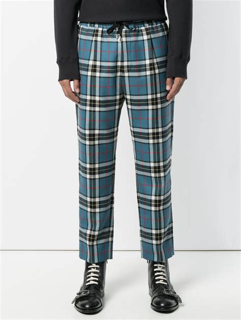 gucci tartan pants mens|Gucci jeans men sale.